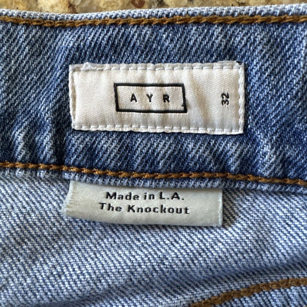 AYR‎ The Knockout Barrel Leg Jeans Size 32 High Rise Made in LA - Picture 5 of 12